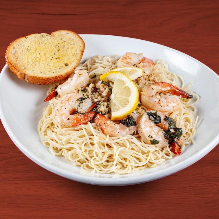 Indulge in our shrimp scampi